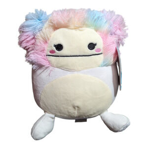 Squishmallows **  ZAYLEE  ** 7" NWT White - Rainbow Hair - Big Foot